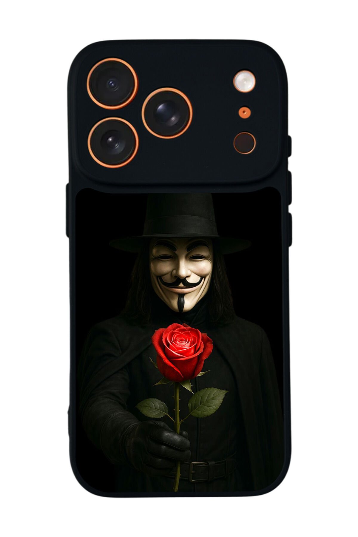 iPhone 17 Pro Uyumlu Vendetta Tasarımlı Glossy Premium Kılıf
