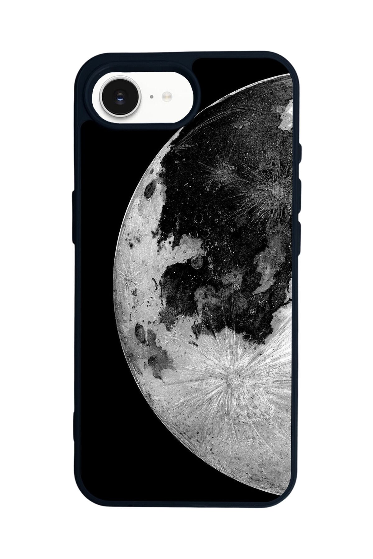 iPhone 16E Uyumlu Ay Tasarımlı Glossy Premium Kılıf