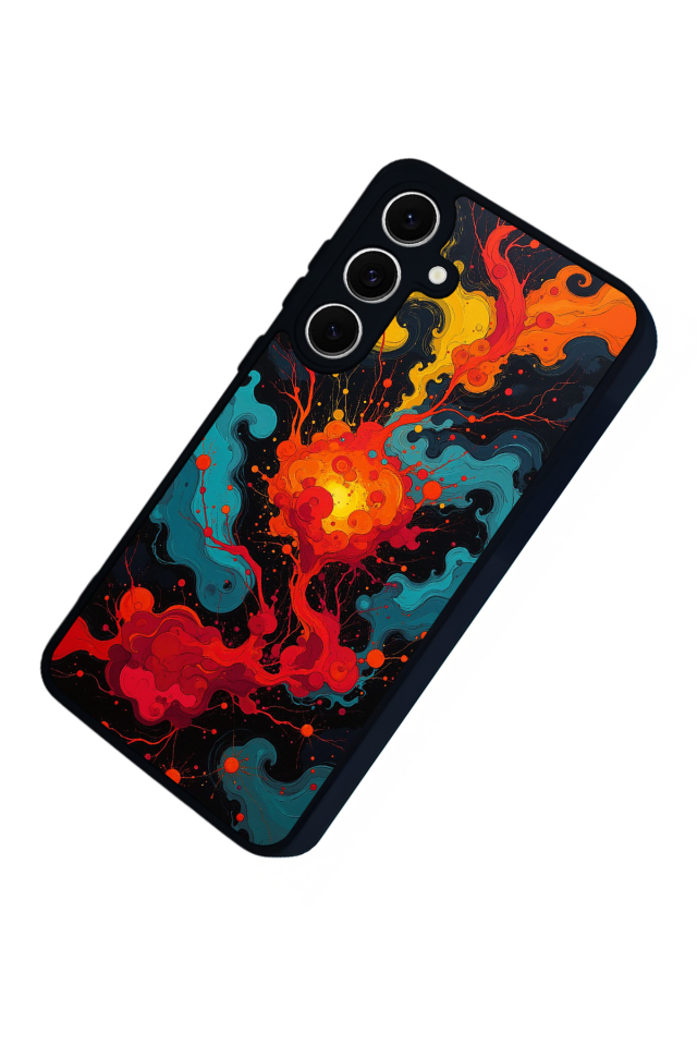 Samsung Galaxy S24 FE Uyumlu Abstract Tasarımlı Glossy Premium Kılıf