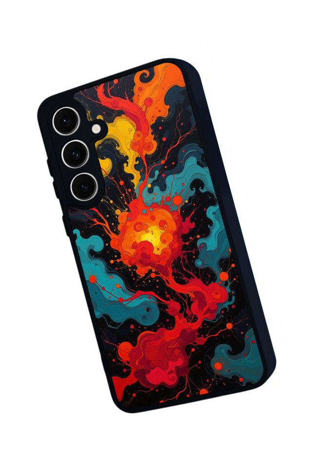 Samsung Galaxy S24 FE Uyumlu Abstract Tasarımlı Glossy Premium Kılıf