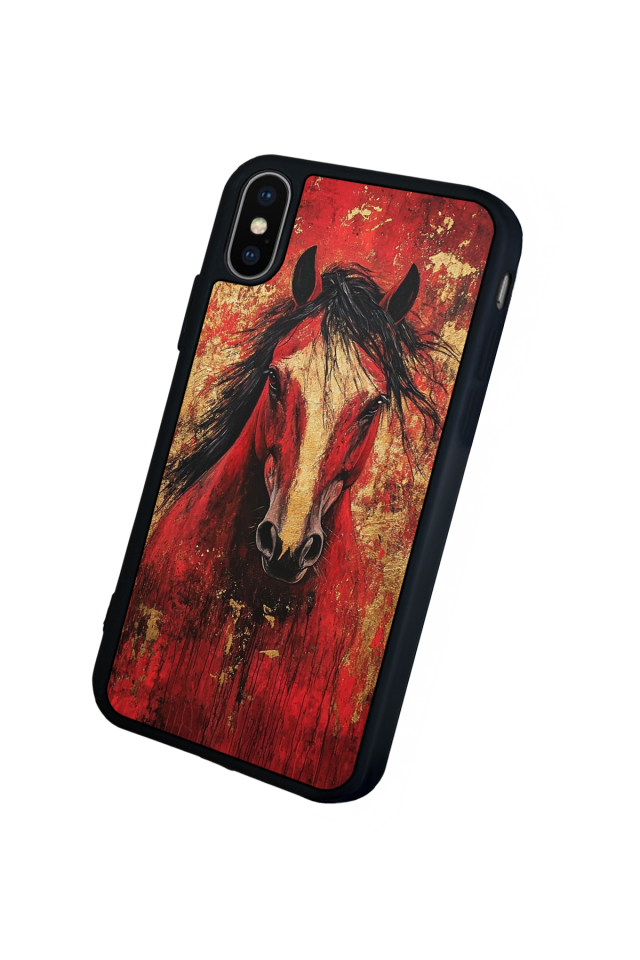iPhone XS Max Uyumlu At Horse Tasarımlı Glossy Premium Kılıf