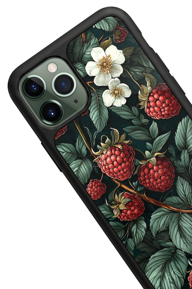 iPhone 11 Pro Uyumlu Botanik Tasarımlı Glossy Premium Kılıf