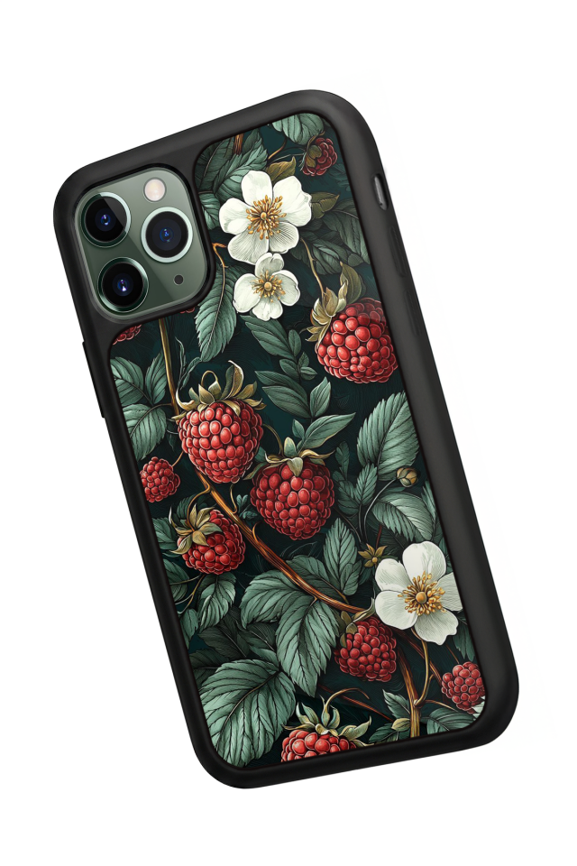 iPhone 11 Pro Uyumlu Botanik Tasarımlı Glossy Premium Kılıf