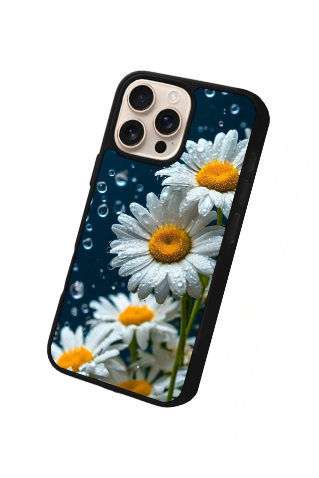 iPhone 15 Pro Max Uyumlu Cicek Tasarımlı Glossy Premium Kılıf