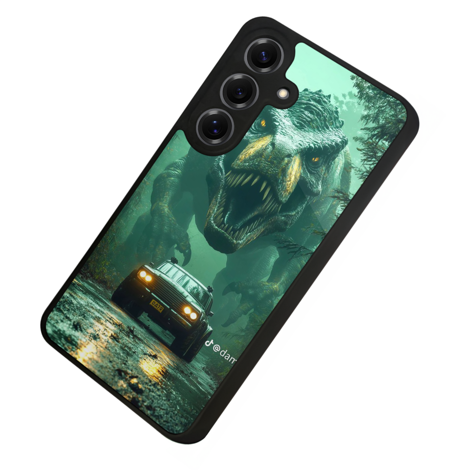 Samsung Galaxy S25 Uyumlu Dinazor Tasarımlı Glossy Premium Kılıf