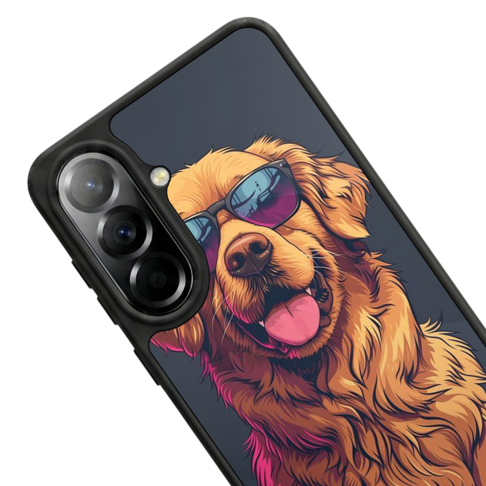 Samsung Galaxy A57 Uyumlu Golden Kopek Tasarımlı Glossy Premium Kılıf