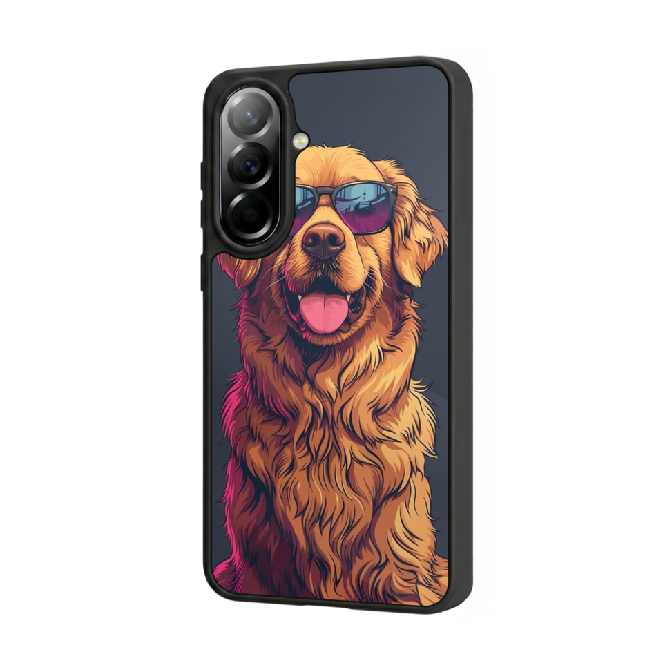 Samsung Galaxy A57 Uyumlu Golden Kopek Tasarımlı Glossy Premium Kılıf