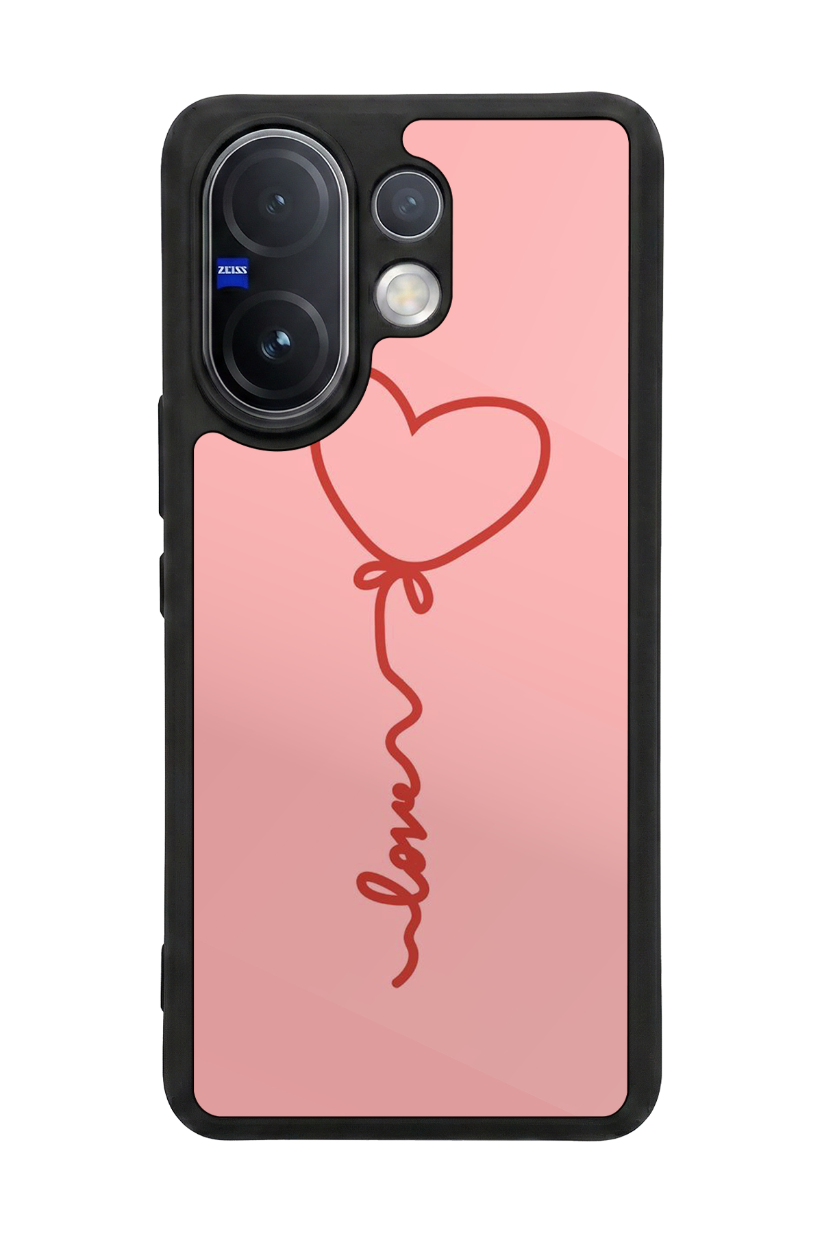 Vivo V60 Uyumlu Kalp Love Tasarımlı Glossy Premium Kılıf