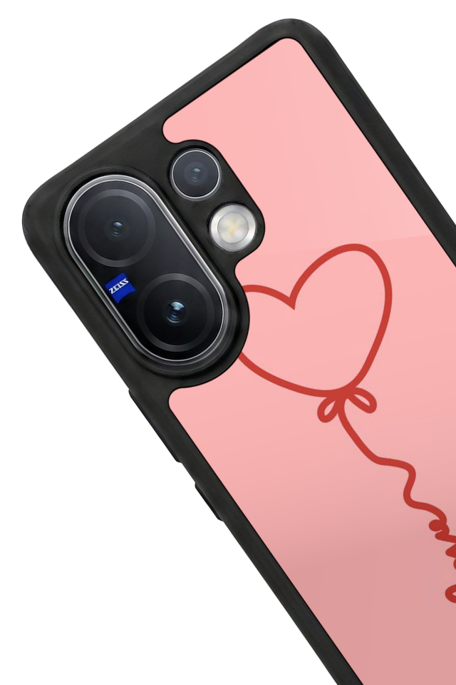 Vivo V60 Uyumlu Kalp Love Tasarımlı Glossy Premium Kılıf