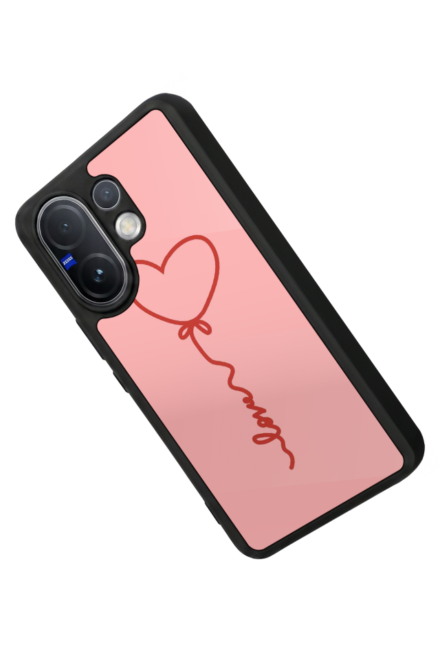 Vivo V60 Uyumlu Kalp Love Tasarımlı Glossy Premium Kılıf