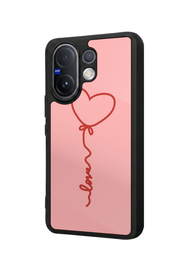 Vivo V60 Uyumlu Kalp Love Tasarımlı Glossy Premium Kılıf
