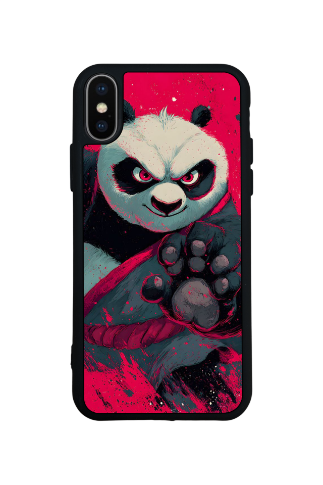 iPhone X/ XS Uyumlu Kung Fu Panda Tasarımlı Glossy Premium Kılıf