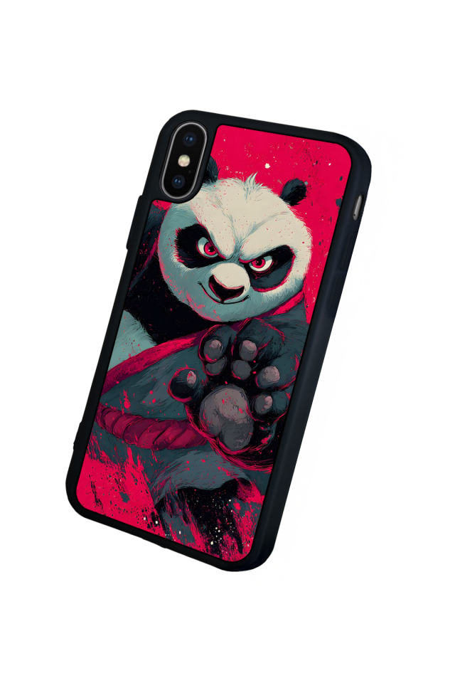 iPhone X/ XS Uyumlu Kung Fu Panda Tasarımlı Glossy Premium Kılıf
