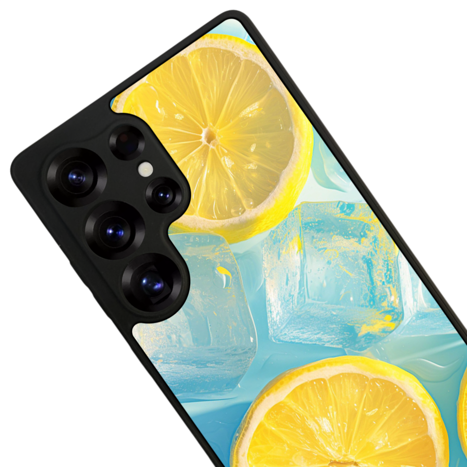 Samsung Galaxy S25 Ultra Uyumlu Limon Tasarımlı Glossy Premium Kılıf