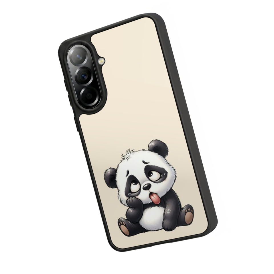 Samsung Galaxy A37 Uyumlu Panda Tasarımlı Glossy Premium Kılıf