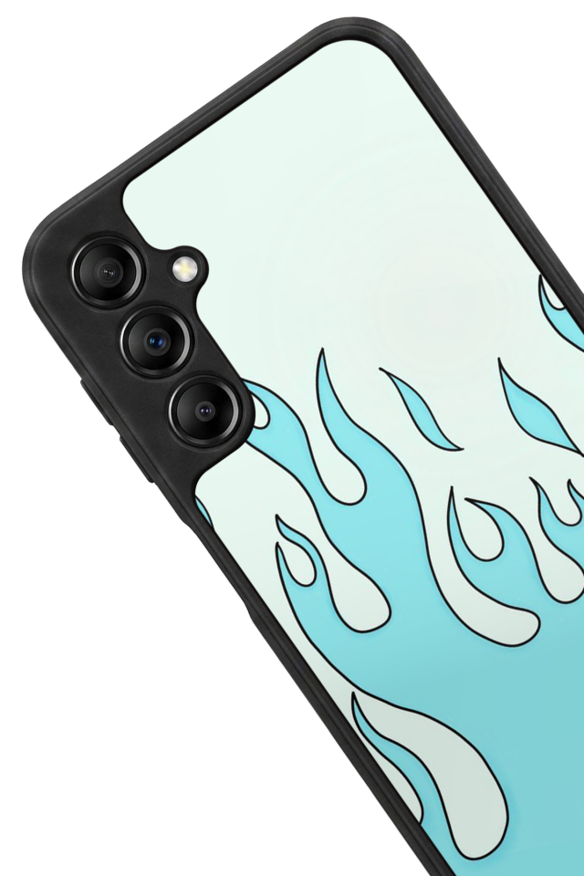 Samsung Galaxy A14 Uyumlu Retro Flame Patterns Tasarımlı Glossy Premium Kılıf
