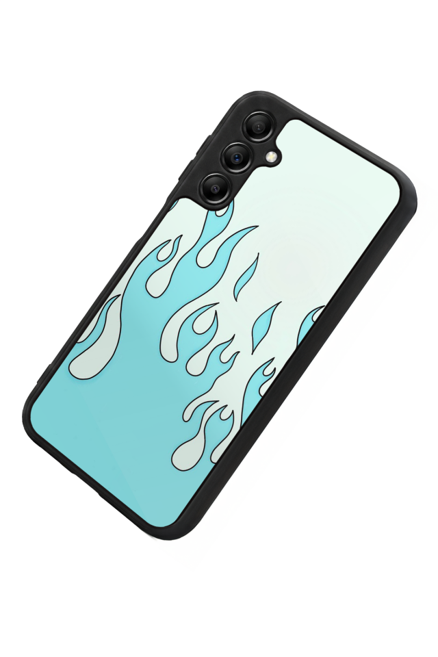 Samsung Galaxy A14 Uyumlu Retro Flame Patterns Tasarımlı Glossy Premium Kılıf