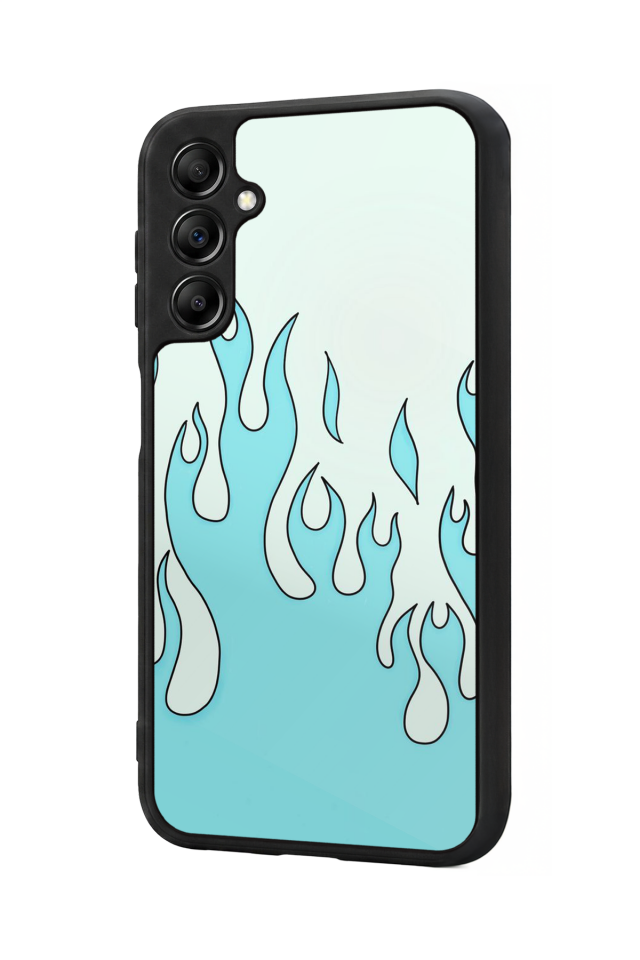 Samsung Galaxy A14 Uyumlu Retro Flame Patterns Tasarımlı Glossy Premium Kılıf