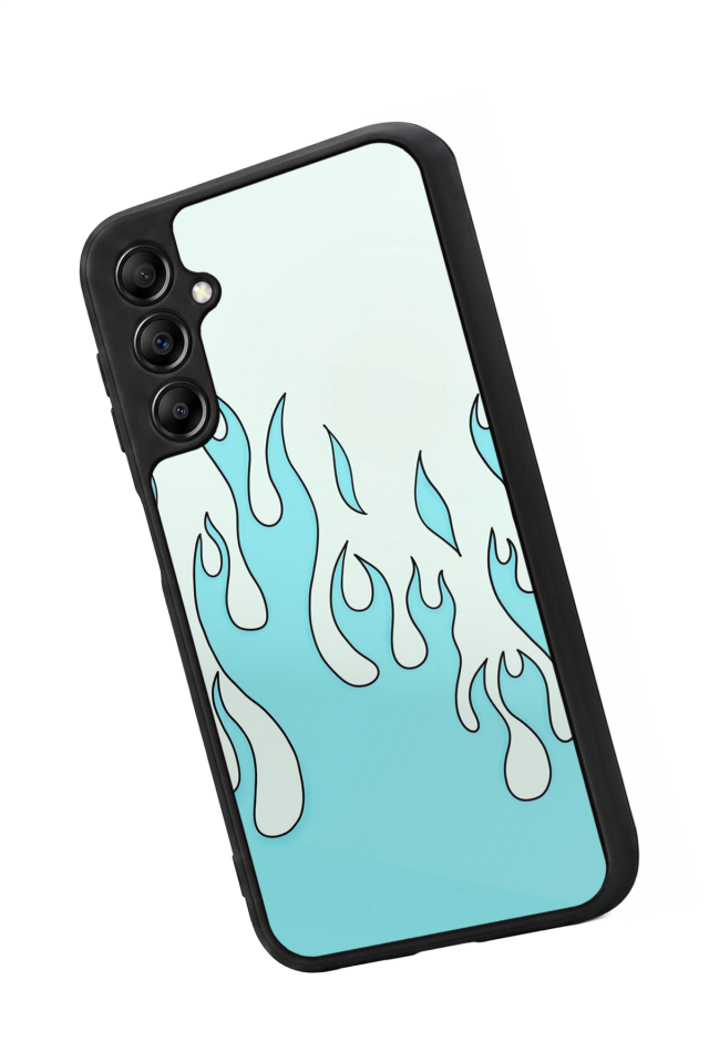 Samsung Galaxy A14 Uyumlu Retro Flame Patterns Tasarımlı Glossy Premium Kılıf