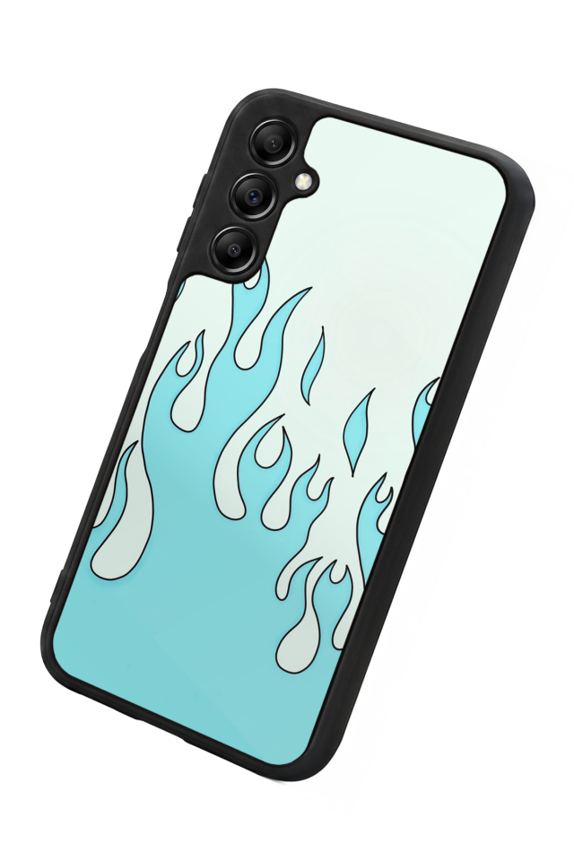 Samsung Galaxy A14 Uyumlu Retro Flame Patterns Tasarımlı Glossy Premium Kılıf