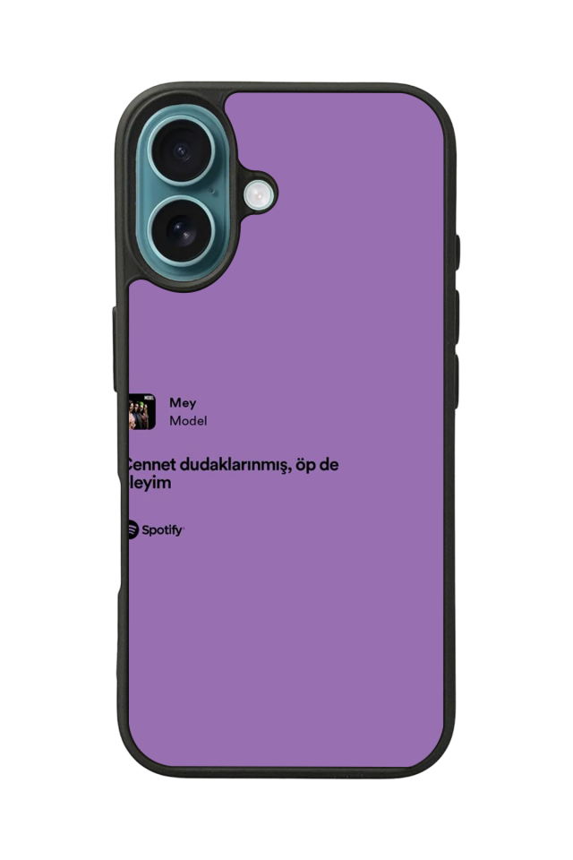 iPhone 16 Uyumlu Sarki Sozleri Tasarımlı Glossy Premium Kılıf