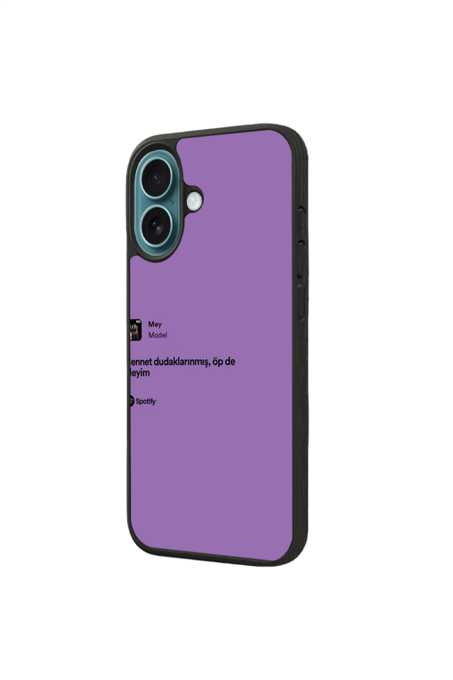 iPhone 16 Uyumlu Sarki Sozleri Tasarımlı Glossy Premium Kılıf