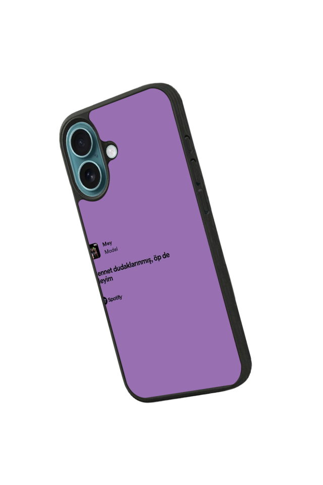 iPhone 16 Uyumlu Sarki Sozleri Tasarımlı Glossy Premium Kılıf
