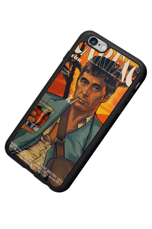 iPhone 6s Plus Uyumlu Scarface Tasarımlı Glossy Premium Kılıf