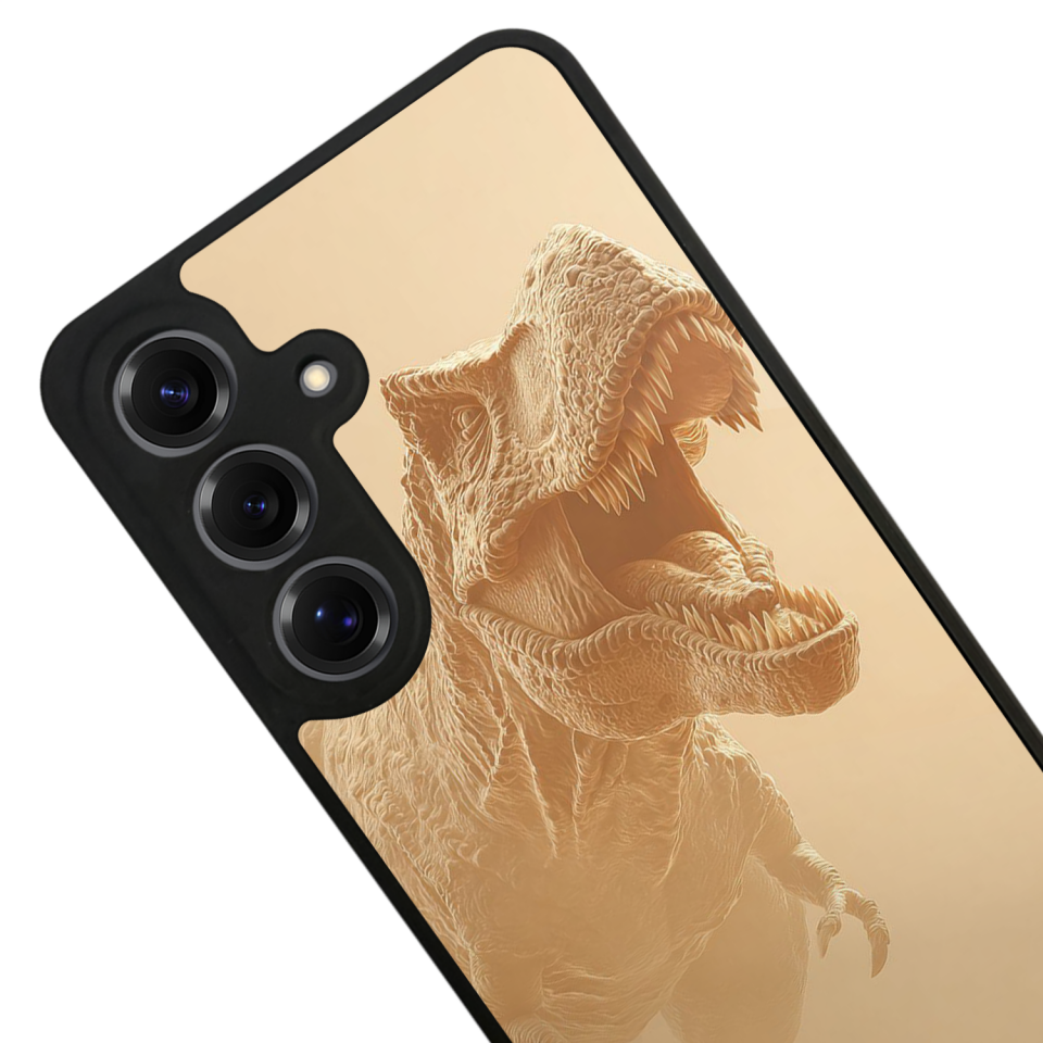 Samsung Galaxy S25 Uyumlu Dinazor Tasarımlı Glossy Premium Kılıf