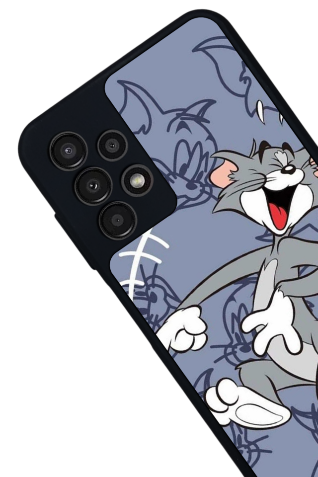 Samsung Galaxy A23 Uyumlu Tom And Jerry Tasarımlı Glossy Premium Kılıf