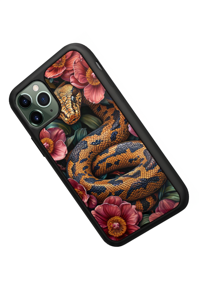 iPhone 11 Pro Max Uyumlu Yılan Tasarımlı Glossy Premium Kılıf