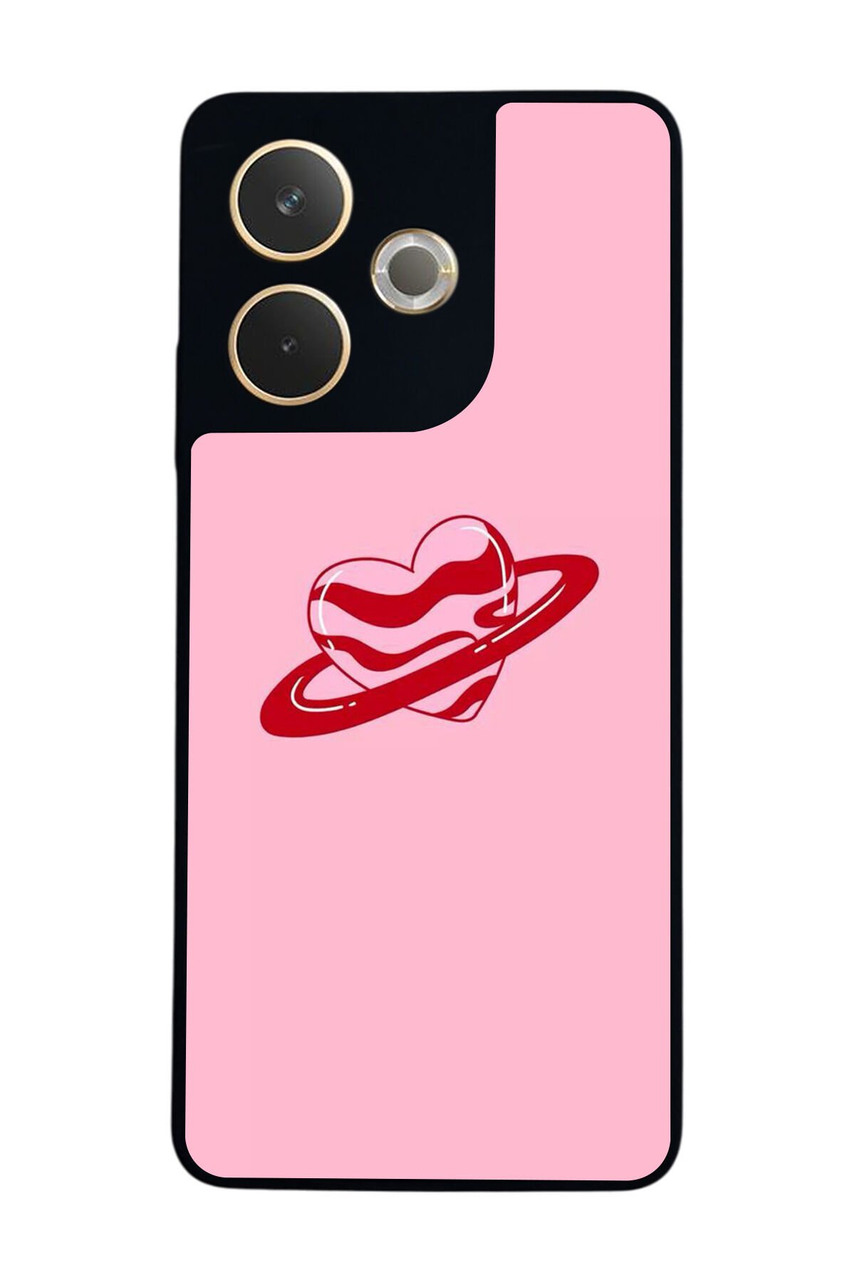 Oppo A5 Pro Uyumlu Kalp Love Tasarımlı Glossy Premium Kılıf