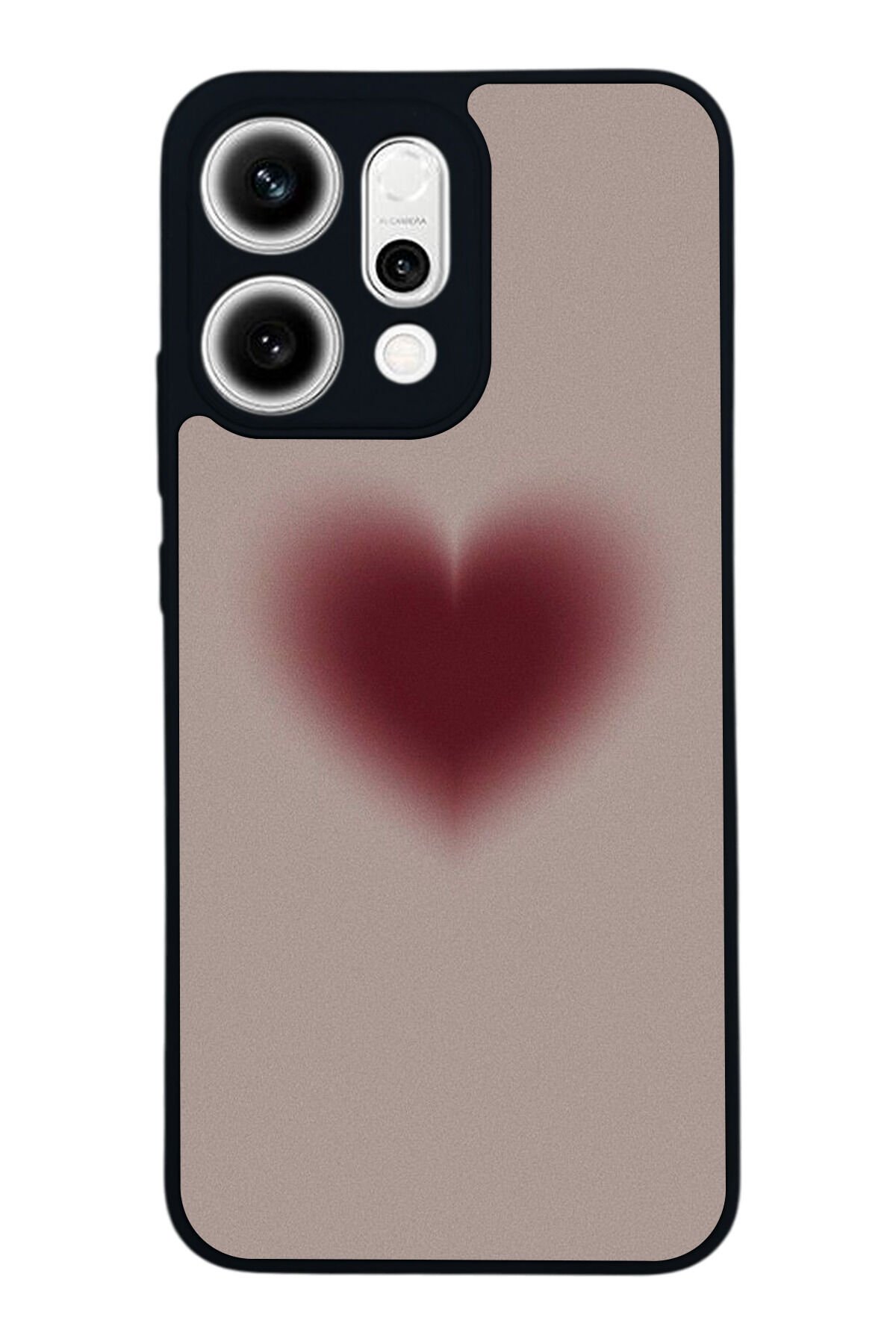 Oppo Reno 14 Uyumlu Kalp Love Tasarımlı Glossy Premium Kılıf