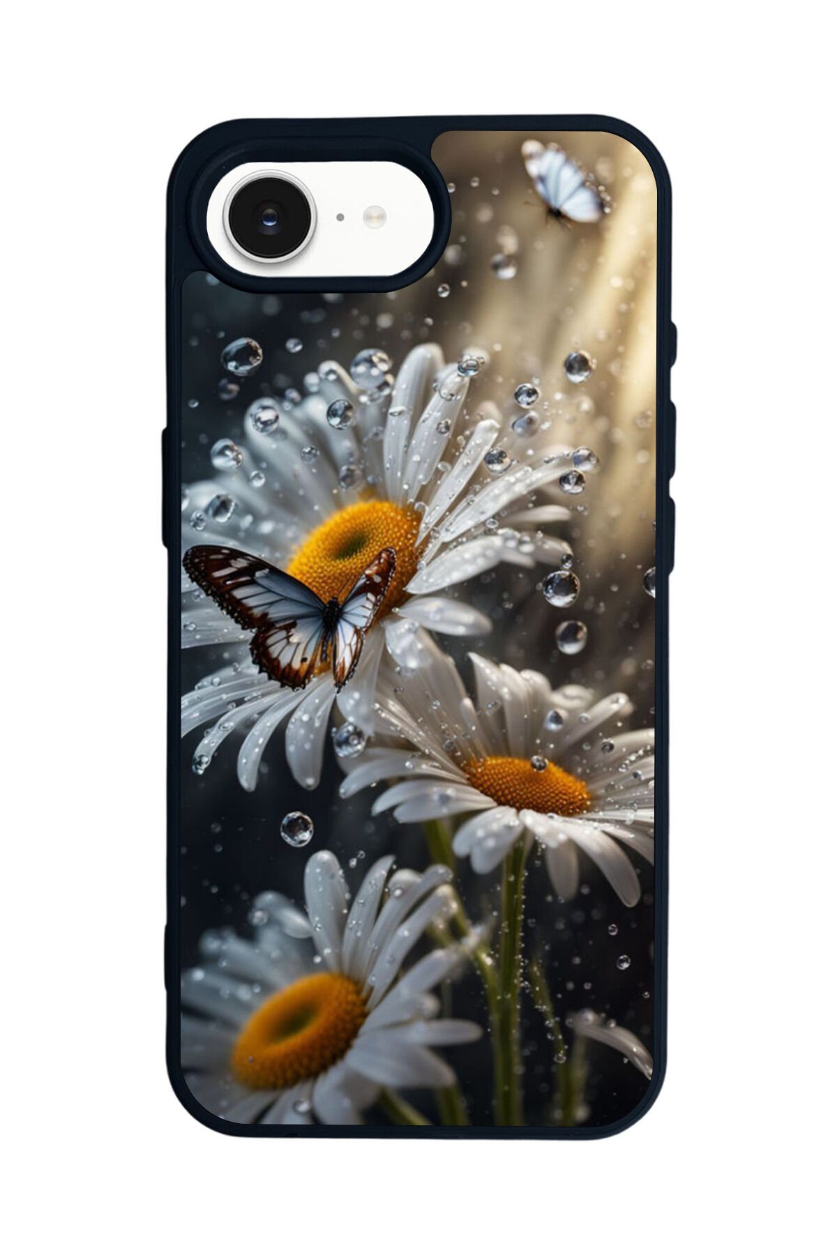 iPhone 16E Uyumlu Cicek Tasarımlı Glossy Premium Kılıf
