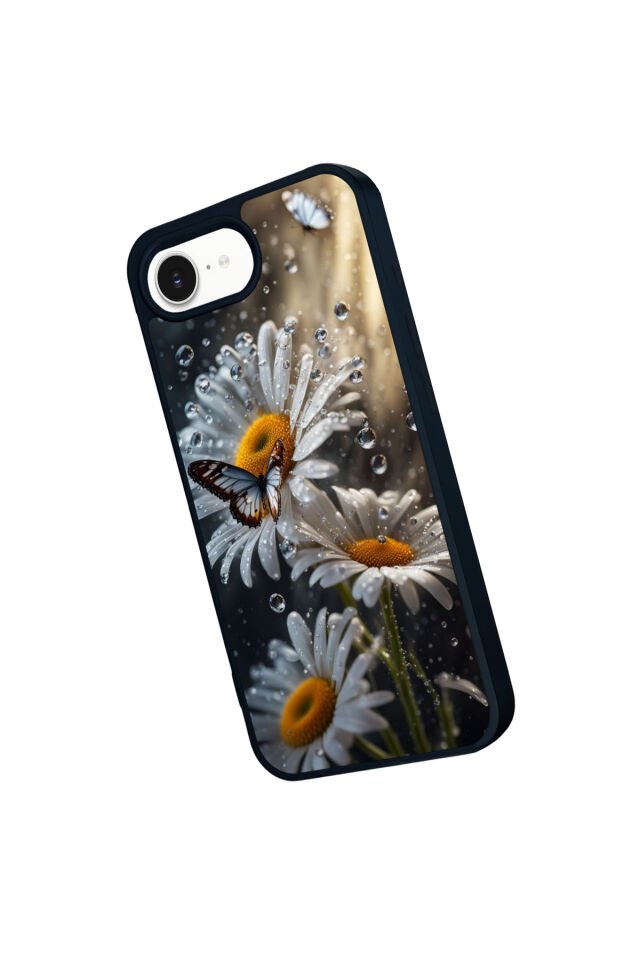 iPhone 16E Uyumlu Cicek Tasarımlı Glossy Premium Kılıf