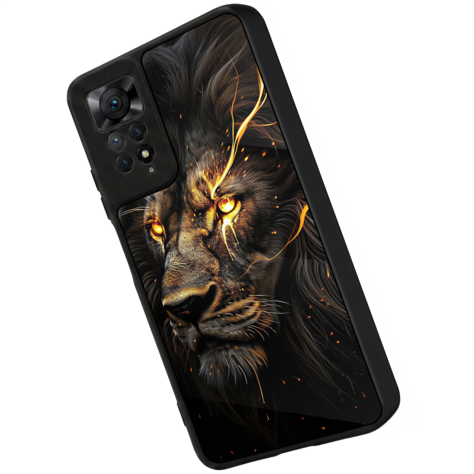Xiaomi Redmi Note 12 Pro Uyumlu Aslan Tasarımlı Glossy Premium Kılıf