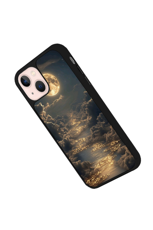 iPhone 13/14 Uyumlu Ay Tasarımlı Glossy Premium Kılıf