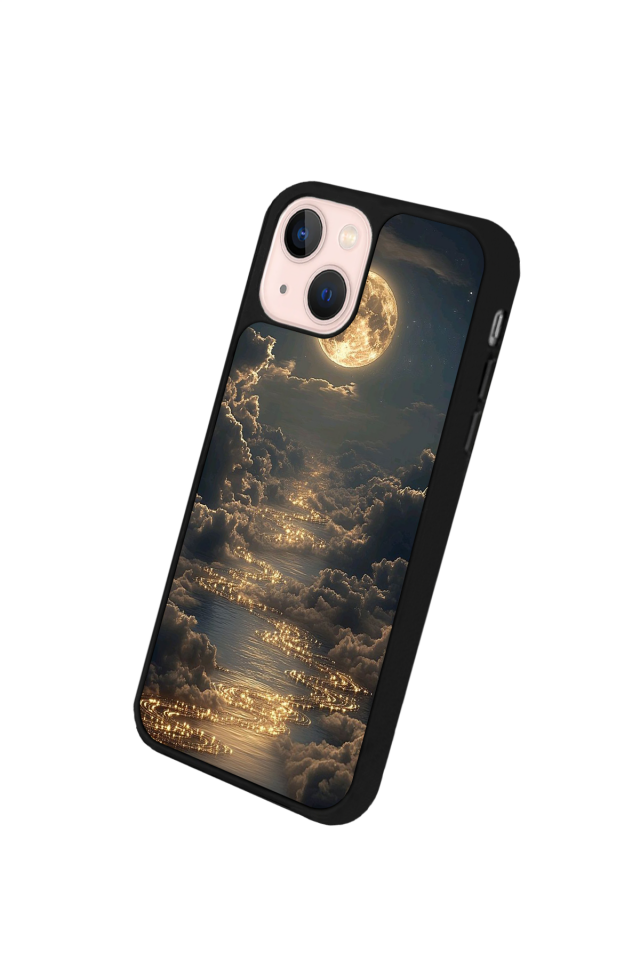 iPhone 13/14 Uyumlu Ay Tasarımlı Glossy Premium Kılıf