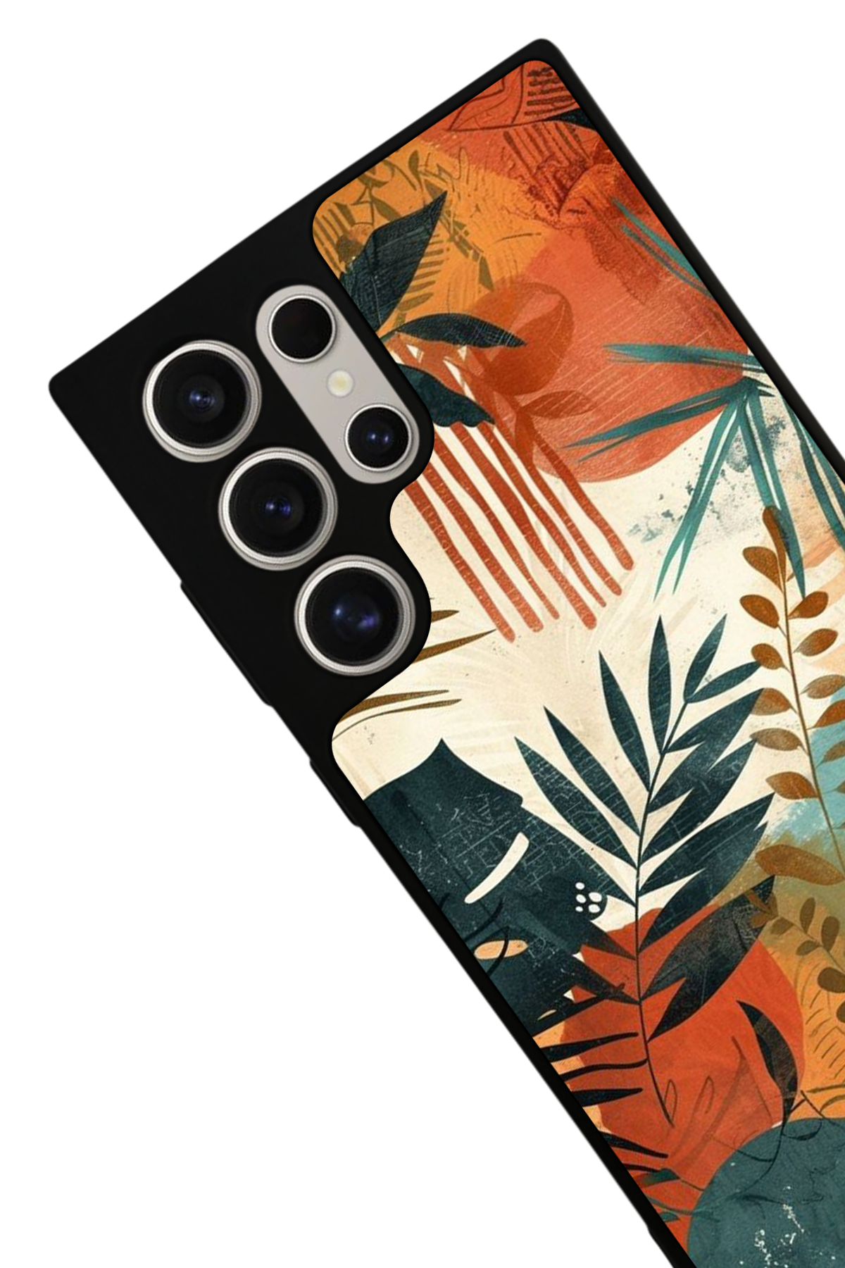 Samsung Galaxy S23 Ultra Uyumlu Botanik Tasarımlı Glossy Premium Kılıf