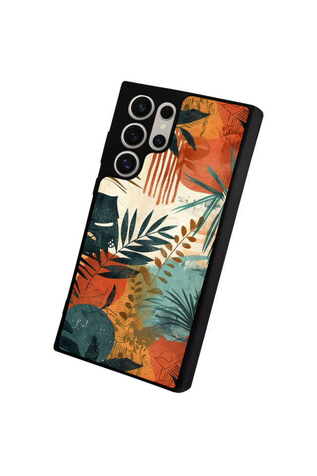 Samsung Galaxy S23 Ultra Uyumlu Botanik Tasarımlı Glossy Premium Kılıf