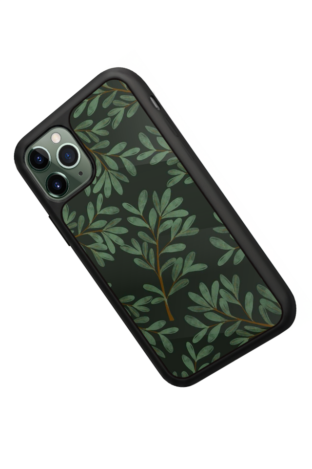 iPhone 11 Pro Uyumlu Botanik Tasarımlı Glossy Premium Kılıf