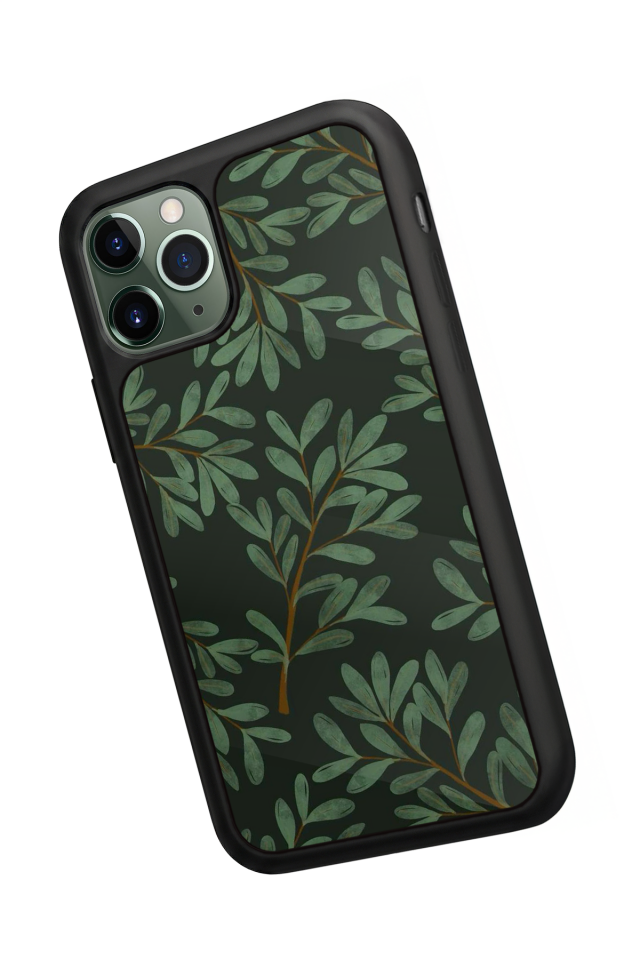 iPhone 11 Pro Uyumlu Botanik Tasarımlı Glossy Premium Kılıf
