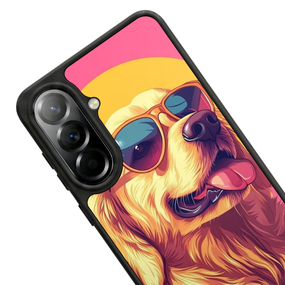 Samsung Galaxy A57 Uyumlu Golden Kopek Tasarımlı Glossy Premium Kılıf