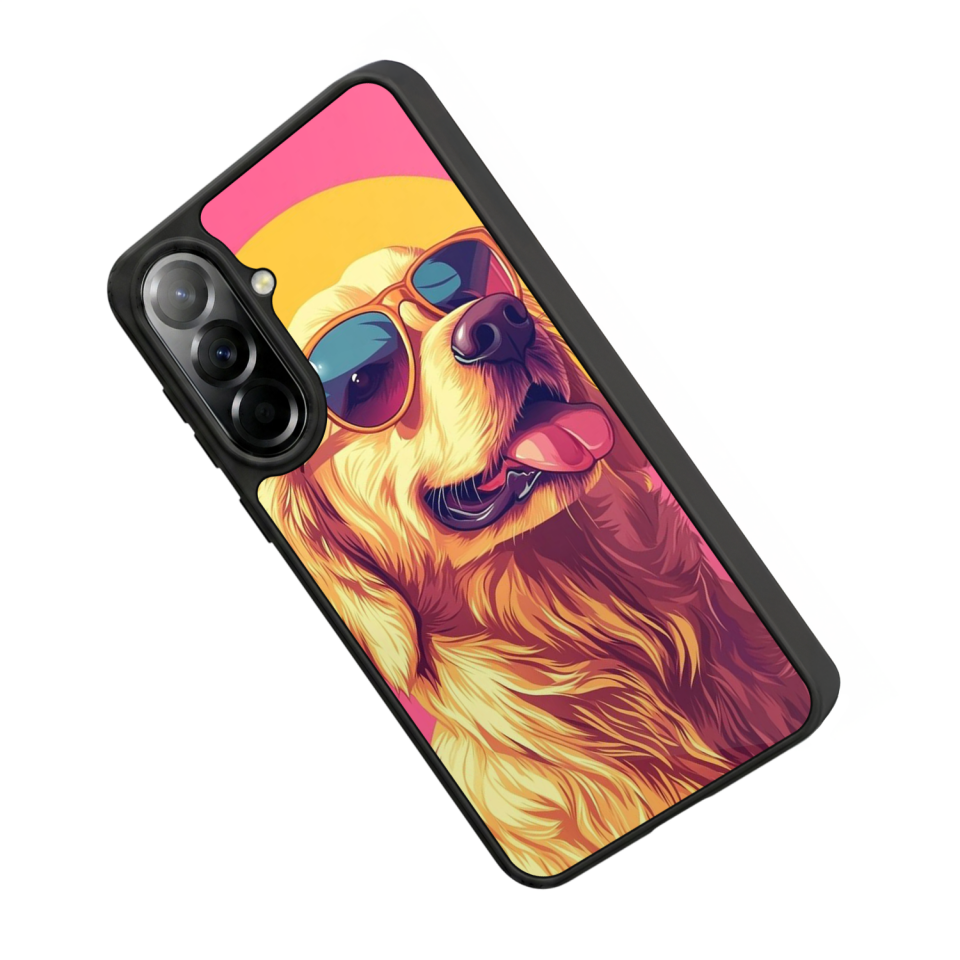 Samsung Galaxy A57 Uyumlu Golden Kopek Tasarımlı Glossy Premium Kılıf