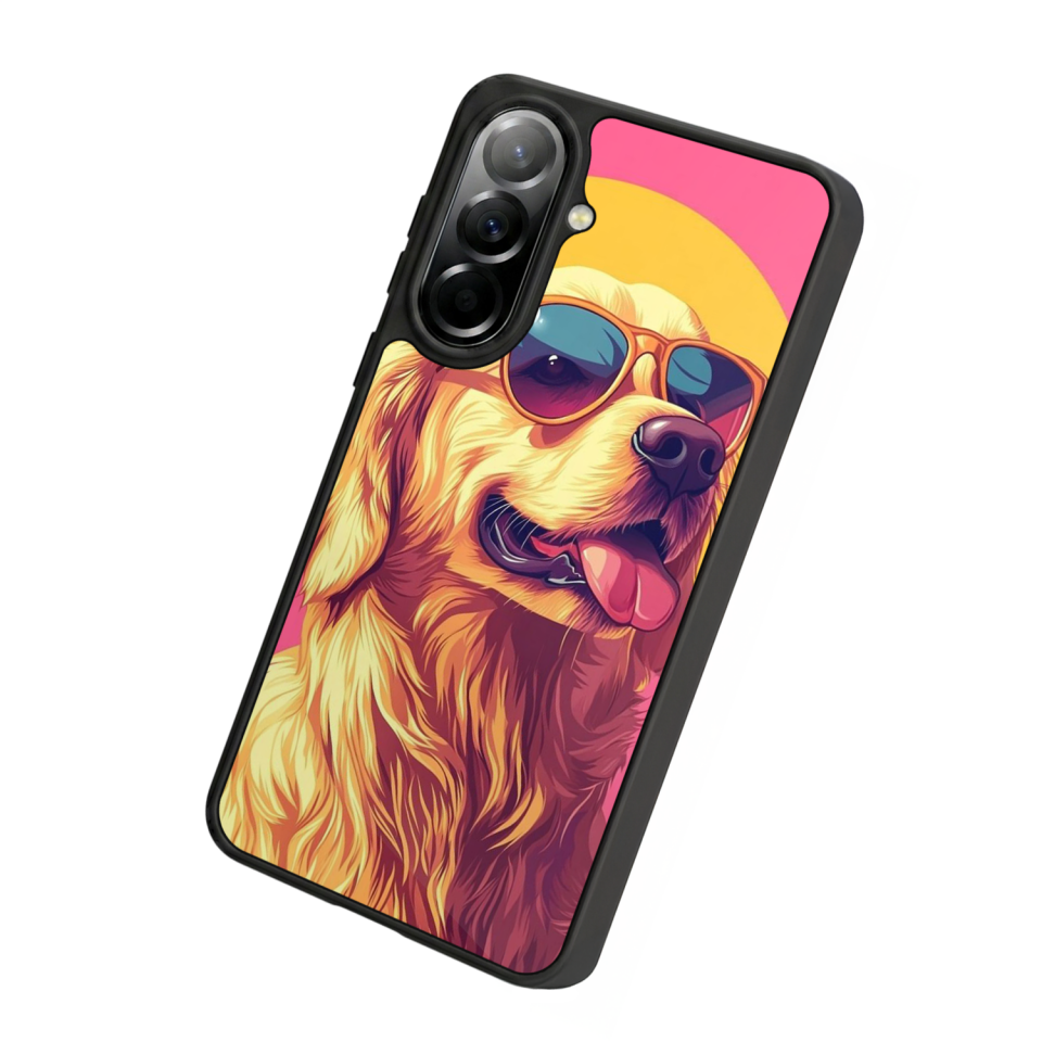 Samsung Galaxy A57 Uyumlu Golden Kopek Tasarımlı Glossy Premium Kılıf