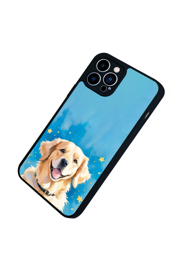 iPhone 12 Pro Max Uyumlu Golden Kopek Tasarımlı Glossy Premium Kılıf