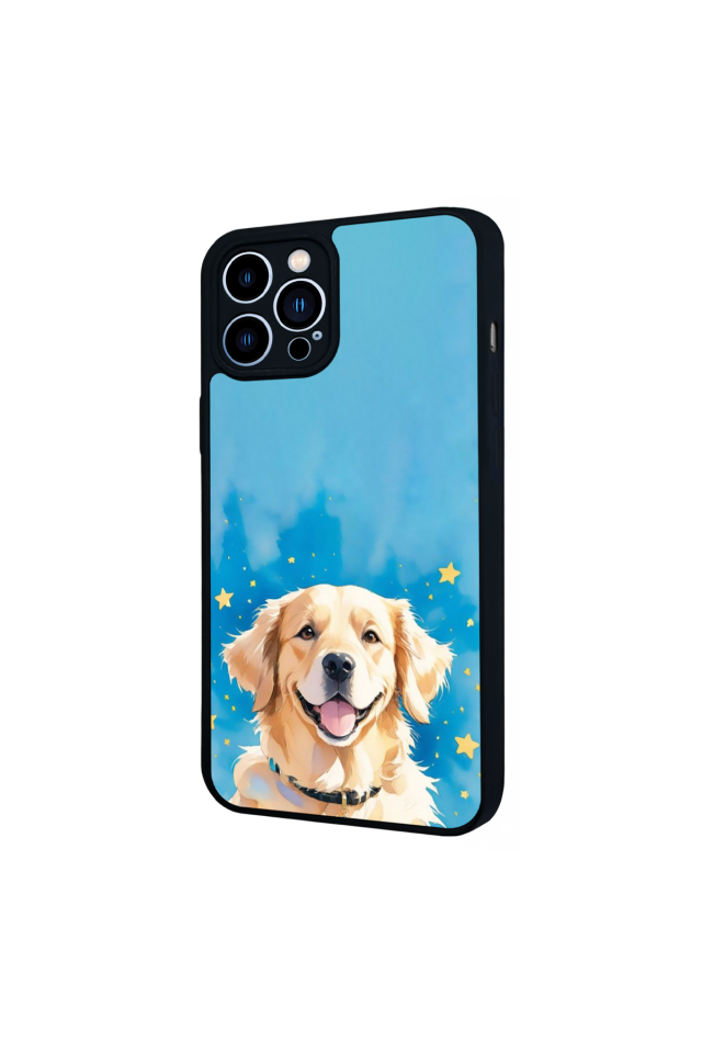 iPhone 12 Pro Max Uyumlu Golden Kopek Tasarımlı Glossy Premium Kılıf