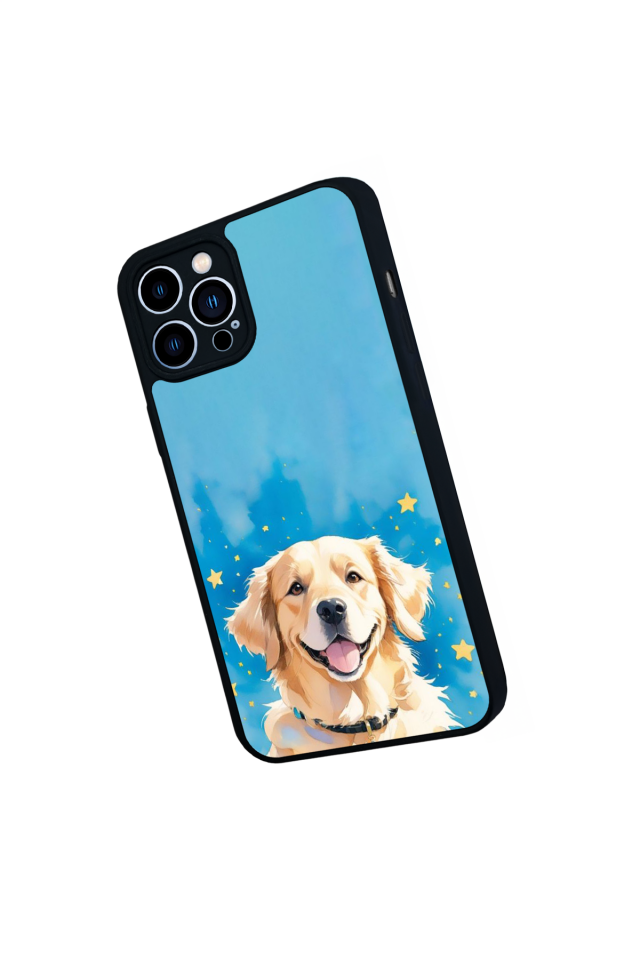 iPhone 12 Pro Max Uyumlu Golden Kopek Tasarımlı Glossy Premium Kılıf