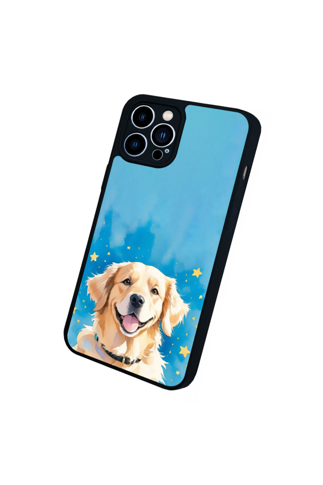 iPhone 12 Pro Max Uyumlu Golden Kopek Tasarımlı Glossy Premium Kılıf