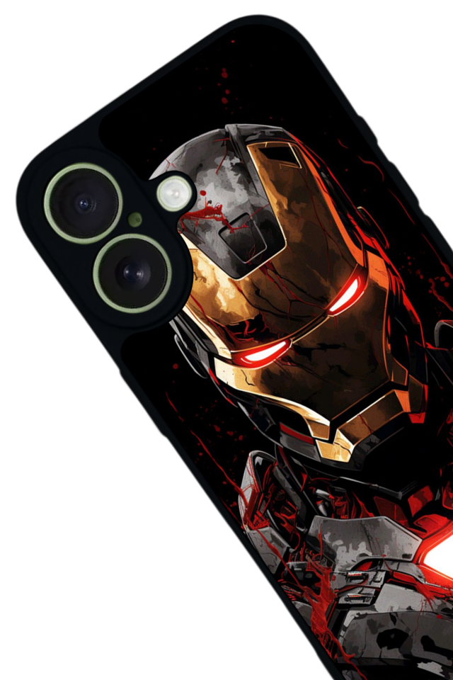 iPhone 17 Uyumlu  Iron Man ( Demir Adam ) Tasarımlı Glossy Premium Kılıf